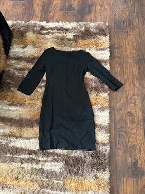 Women's Black Long Sleeve Sheath Dress